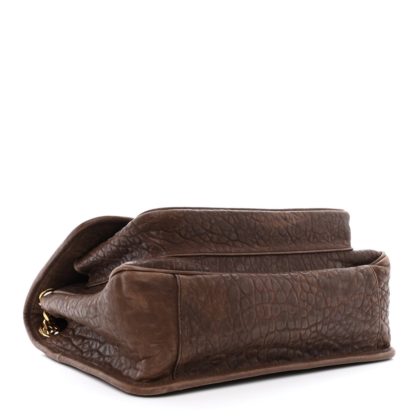 Grained Lambskin Monogram Medium Niki Chain Satchel Dark Cork