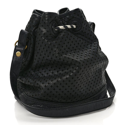 Balenciaga Agneau Classic Gold Hardware Perforated Cross Mini Pampille Black 3 of 11
