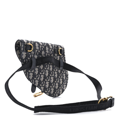 Christian Dior Oblique Saddle Belt Pouch Blue 2 of 7