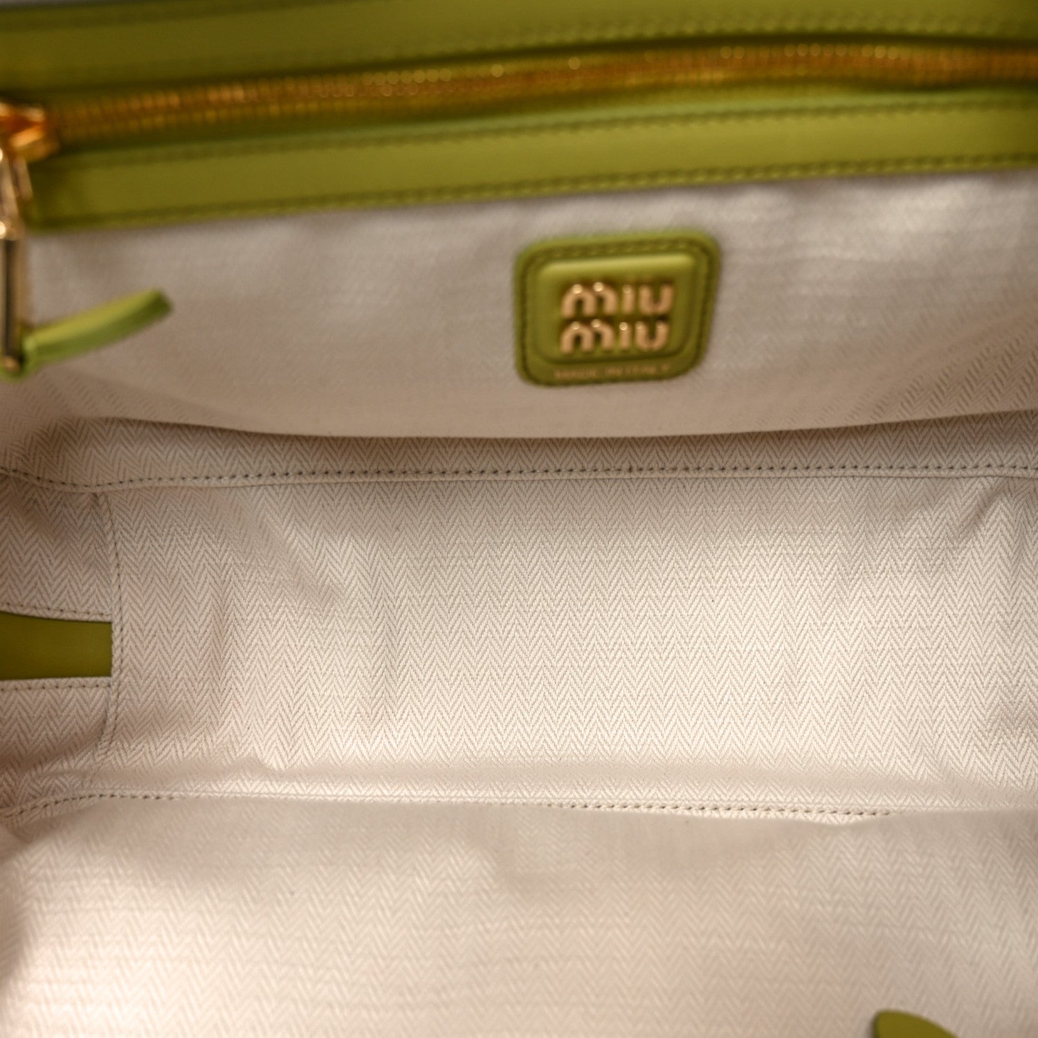 Miu Miu Soft Calf Softy Large Beau Top Handle Bag Edera 5 of 9