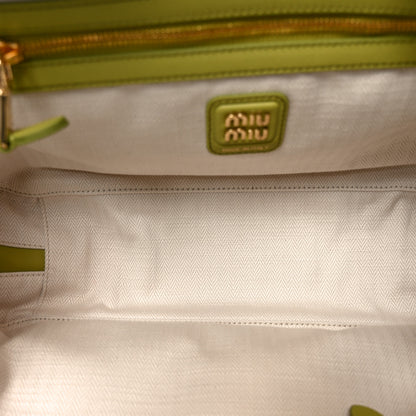 Miu Miu Soft Calf Softy Large Beau Top Handle Bag Edera 5 of 9