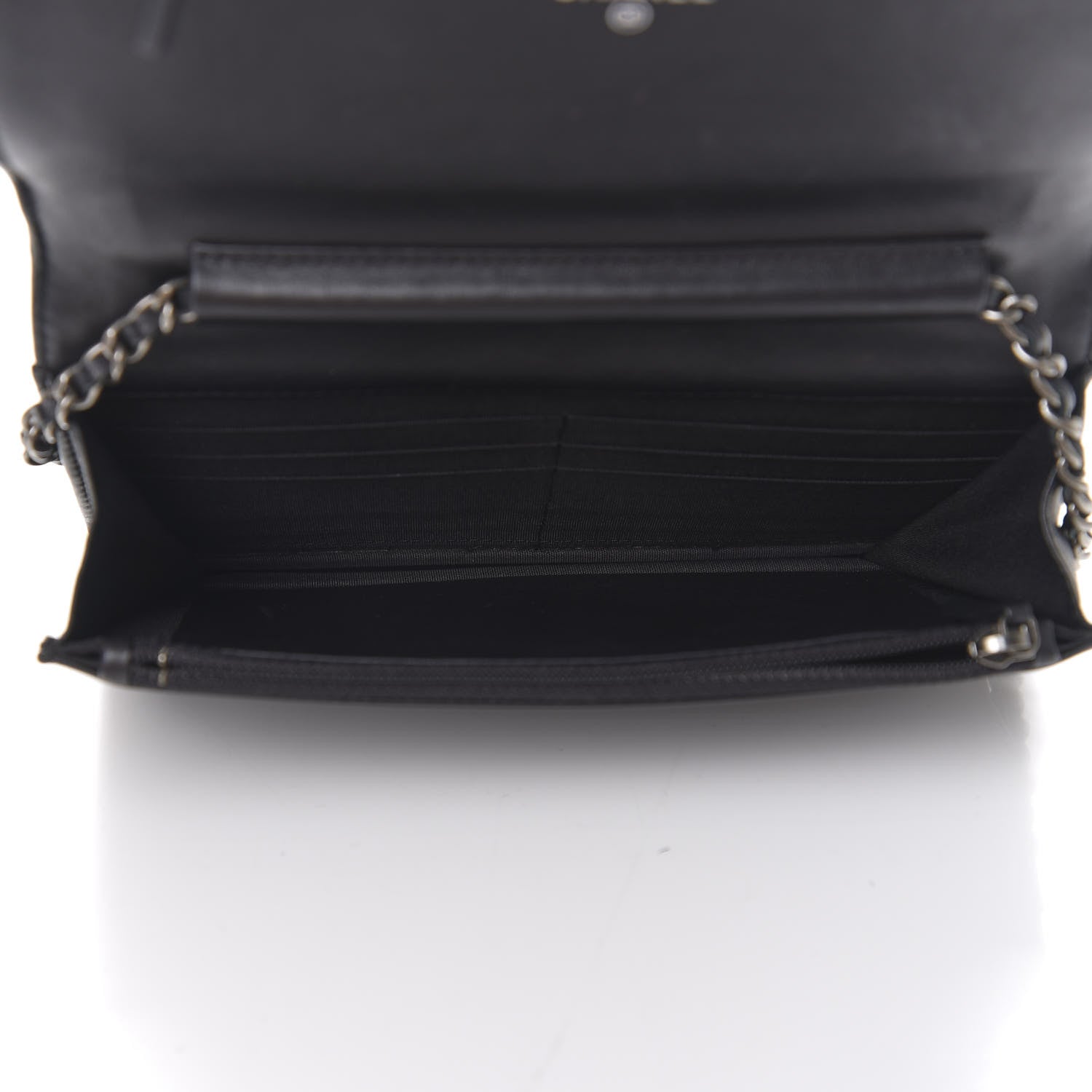 Chanel Calfskin Quilted Boy Wallet On Chain WOC Black 4 of 14
