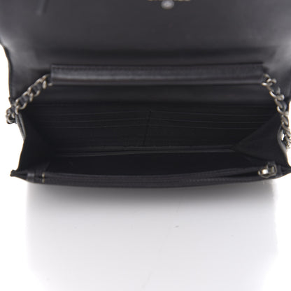 Chanel Calfskin Quilted Boy Wallet On Chain WOC Black 4 of 14