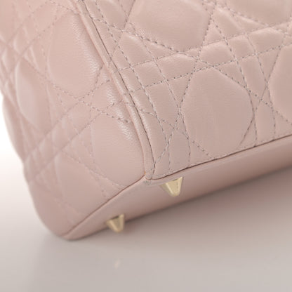 Christian Dior Lambskin Cannage Medium Lady Dior Light Pink 12 of 14