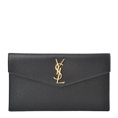 Saint Laurent Grain De Poudre Uptown Pouch Black 1 of 8