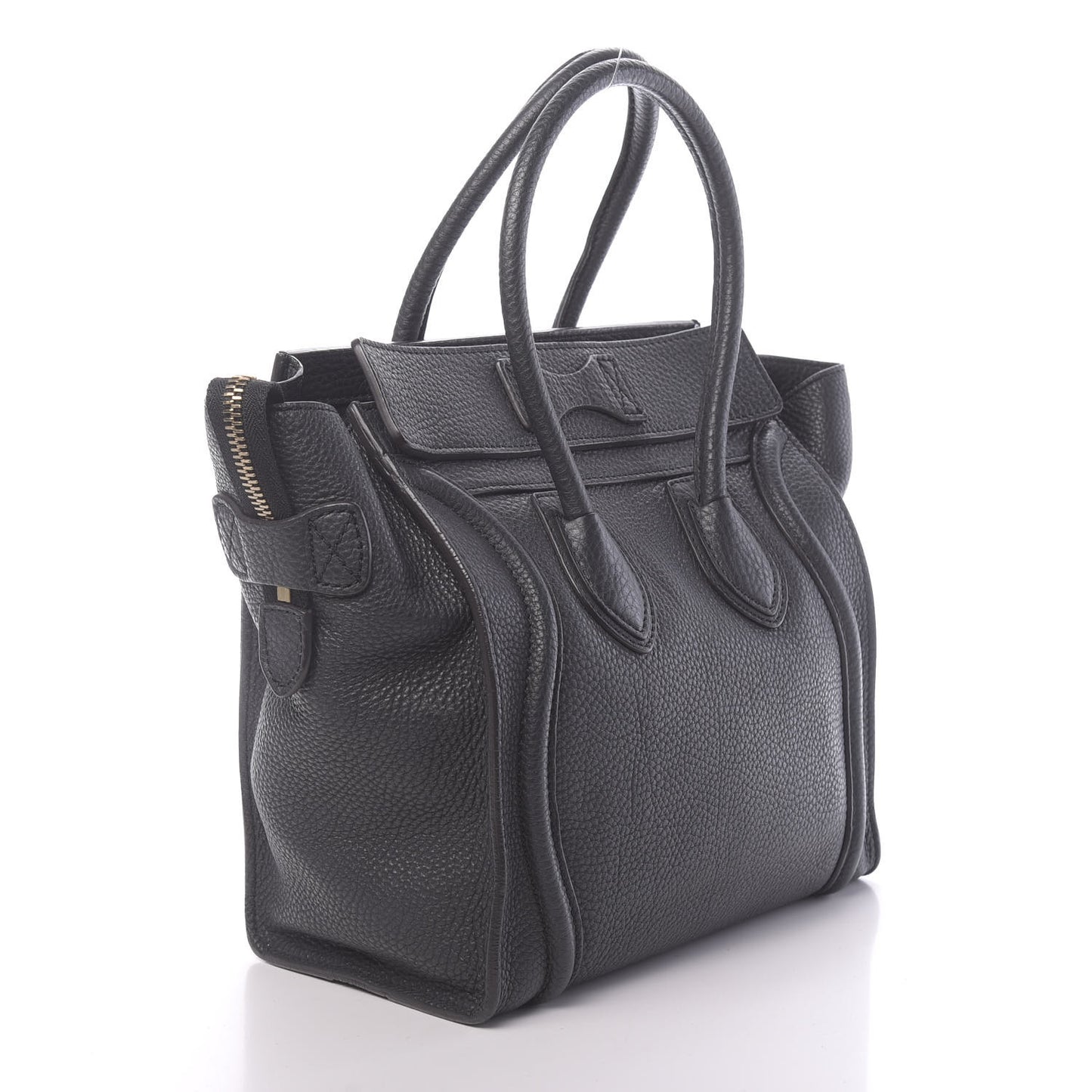 Drummed Calfskin Micro Luggage Anthracite