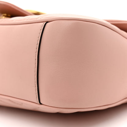 Gucci Calfskin Matelasse Small GG Marmont Shoulder Bag Perfect Pink 10 of 11