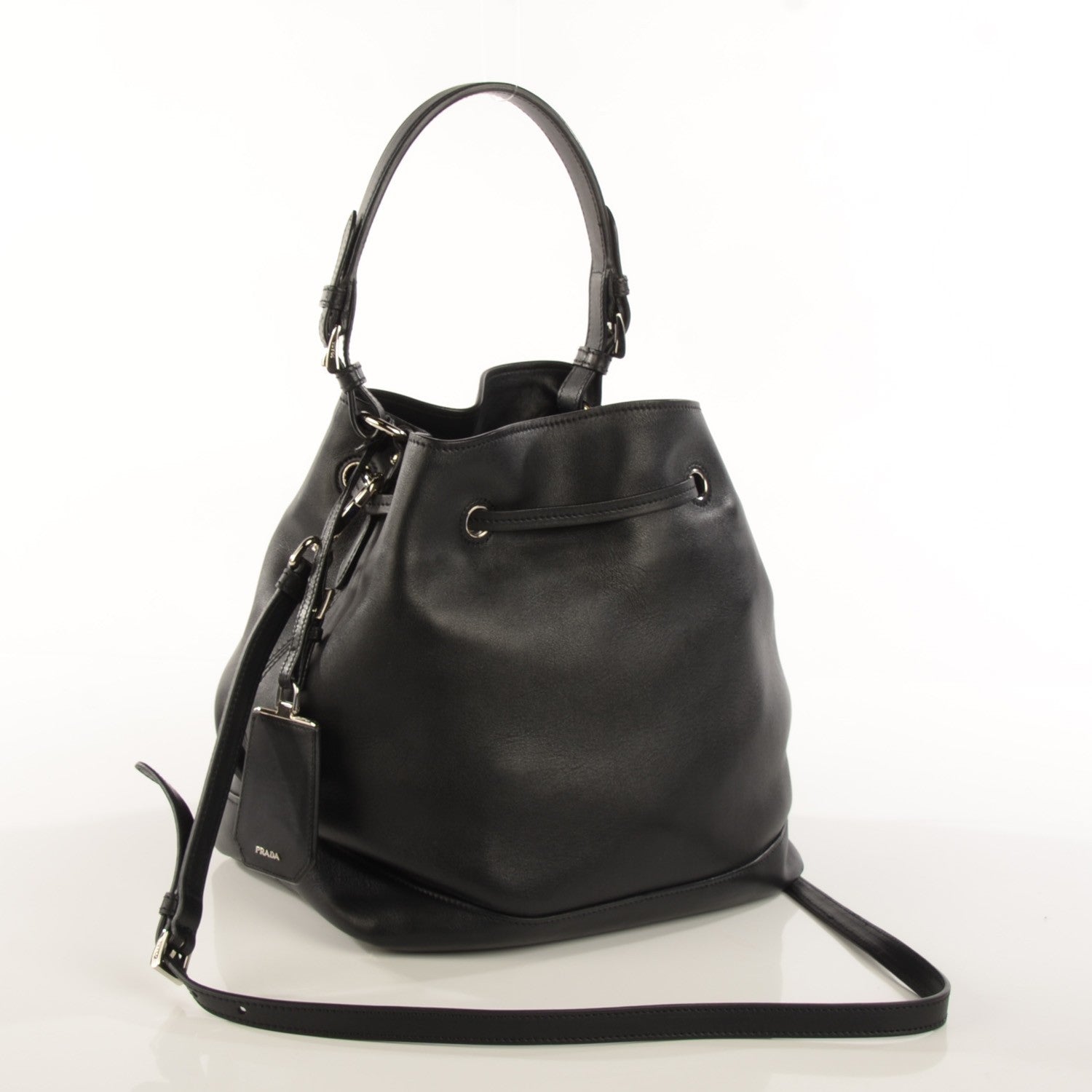 Prada Soft Calf Bucket Bag Nero Black 3 of 10