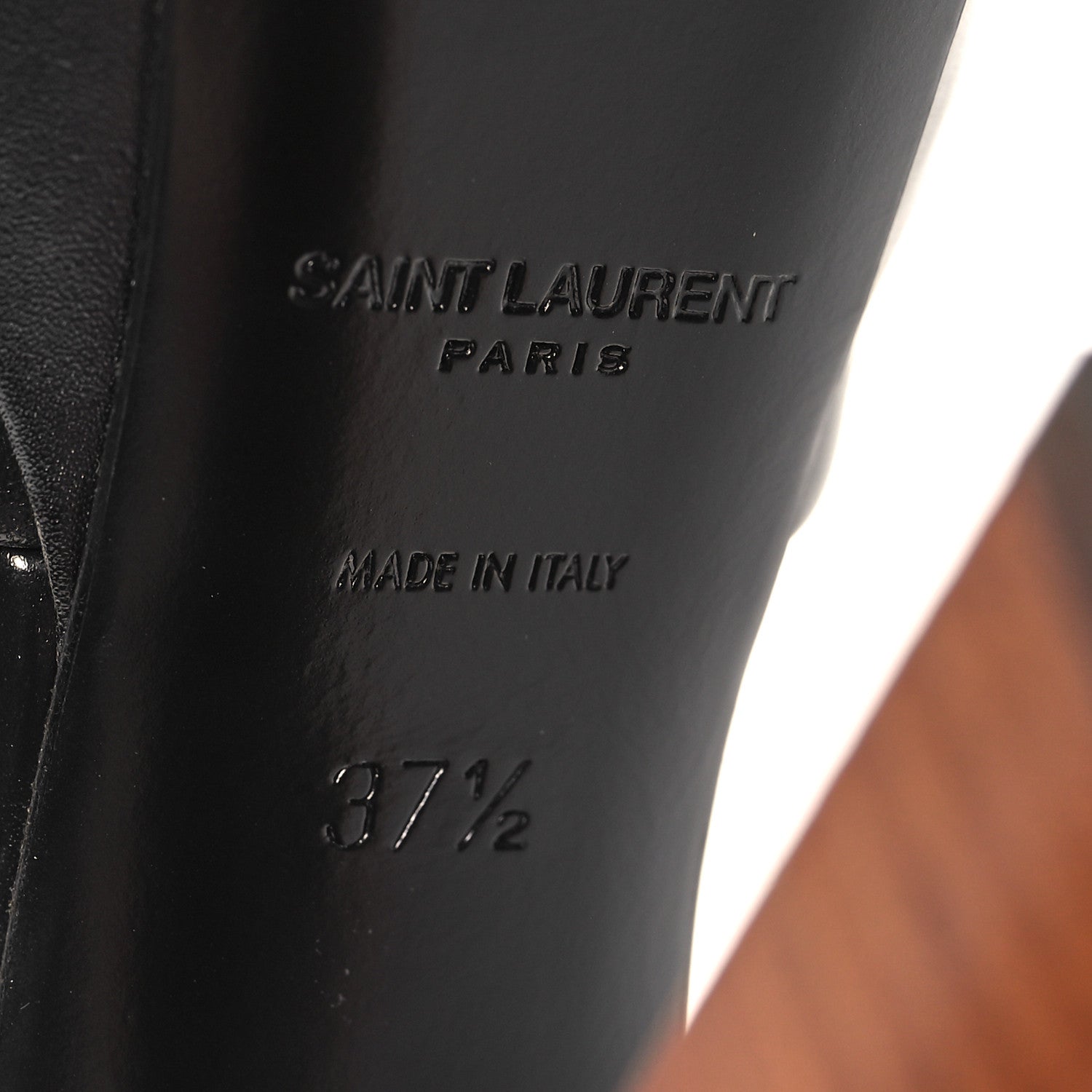 Saint Laurent Vitello Krisstal Jodie 95 Platform Sandals 37.5 Black 6 of 9