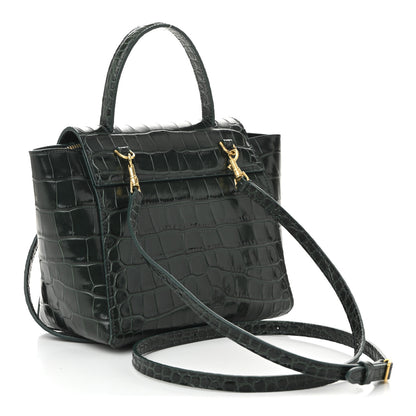 Celine Calfskin Crocodile Embossed Nano Belt Bag Amazone 3 of 10