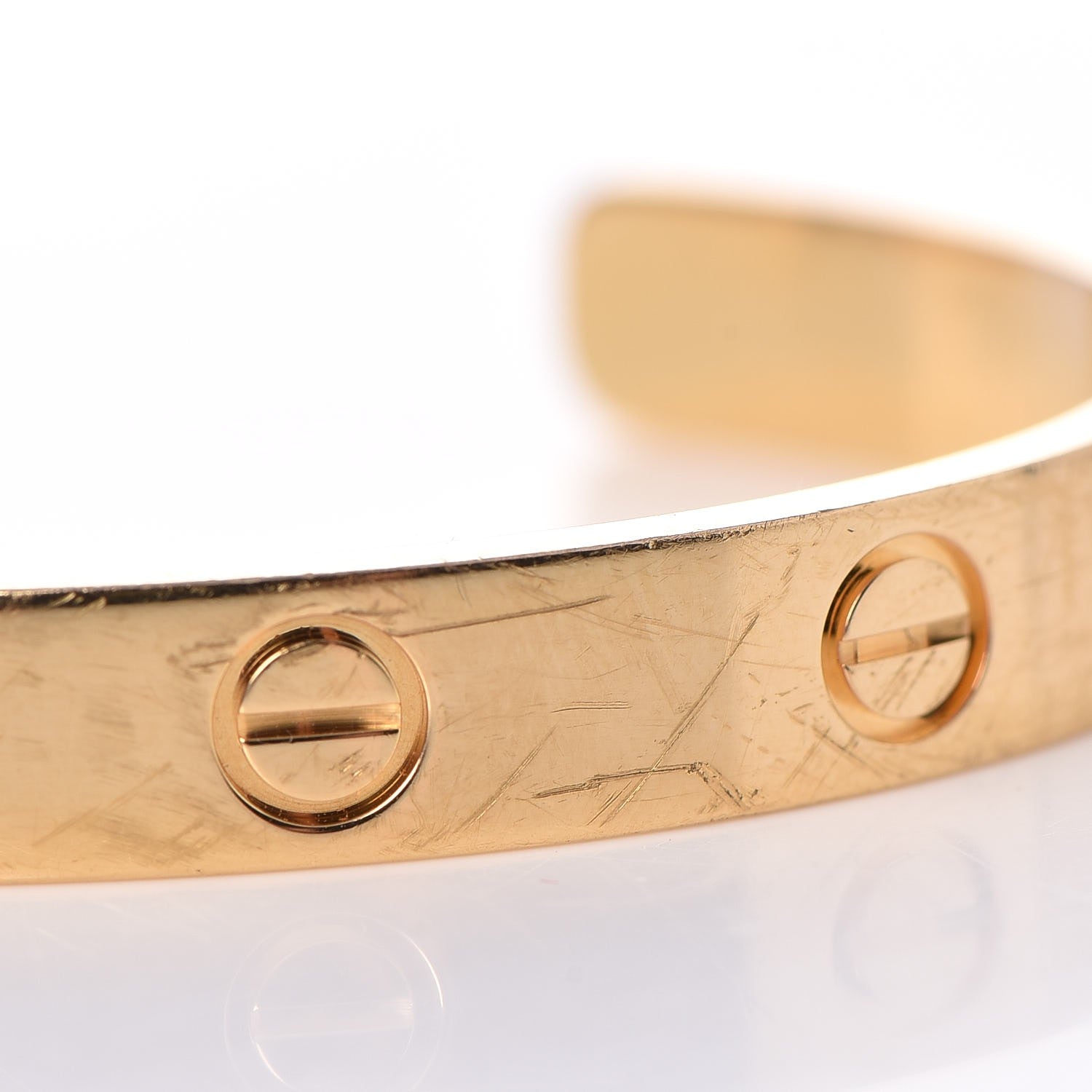 Cartier 18K Yellow Gold LOVE Cuff Bracelet 16 7 of 8