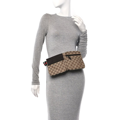 Gucci Monogram Web Belt Bag Dark Brown 2 of 9