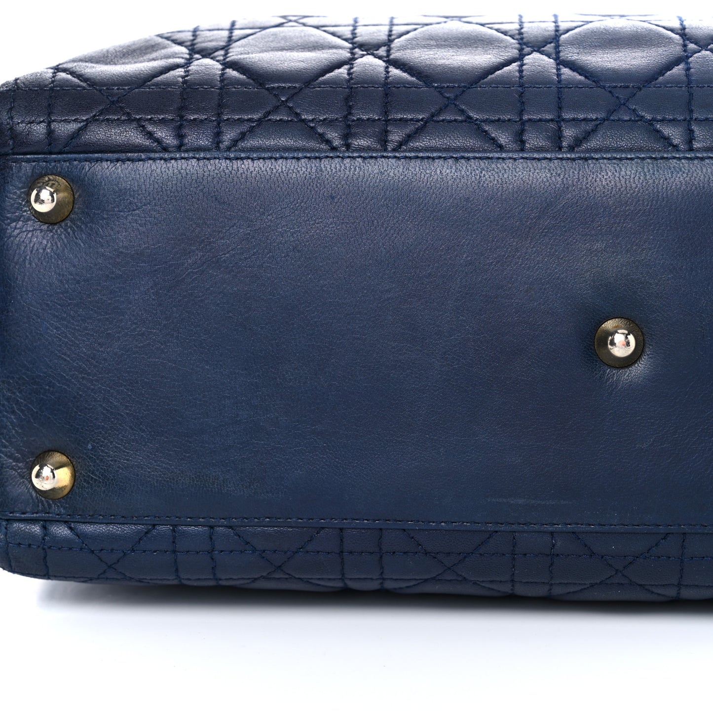 Lambskin Cannage Large Lady Dior Navy