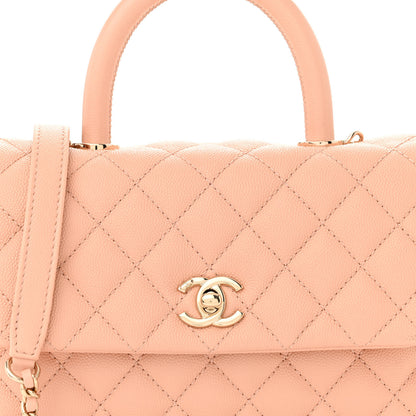 Chanel Caviar Quilted Mini Coco Handle Flap Light Pink 8 of 10