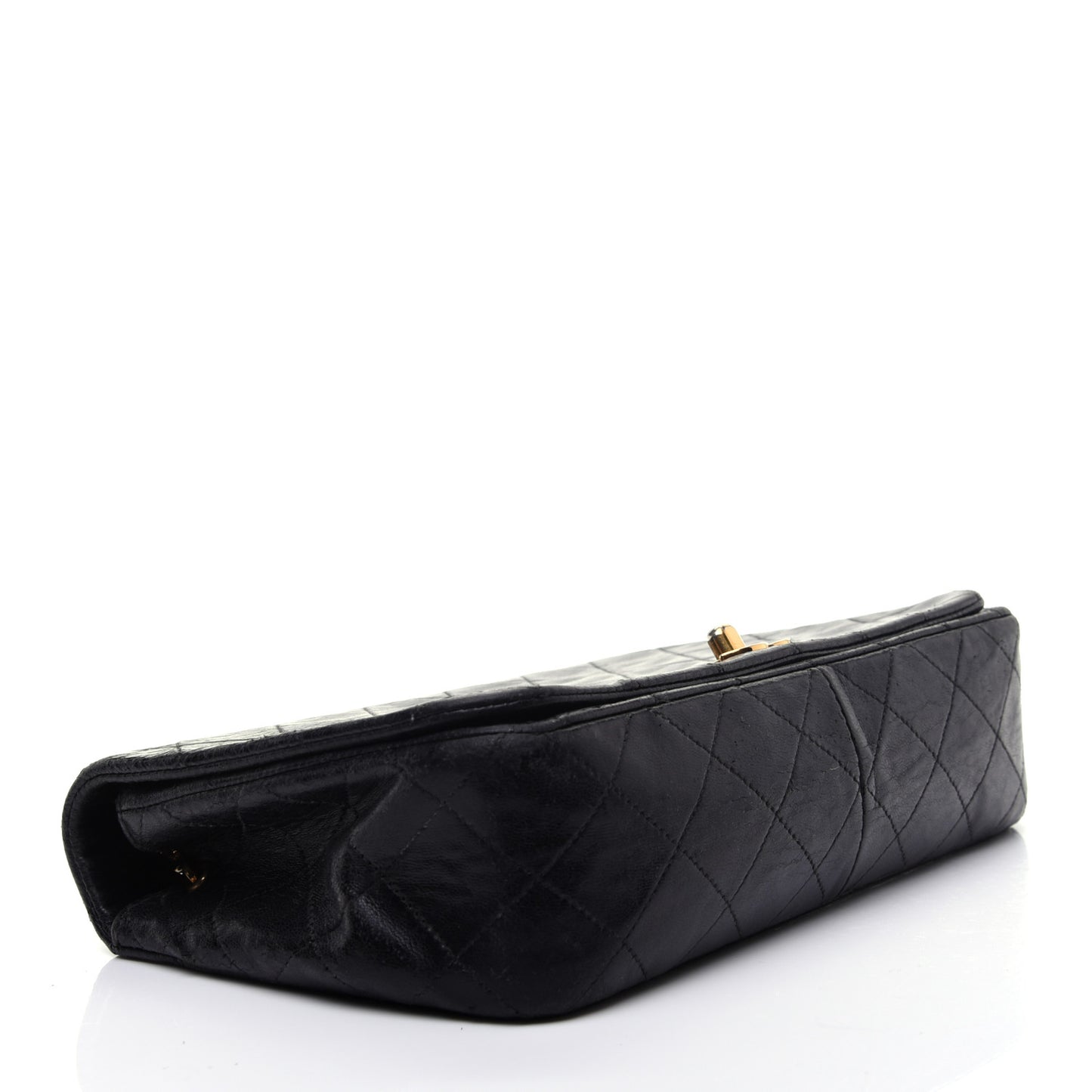 Lambskin Quilted Small Single Flap Black