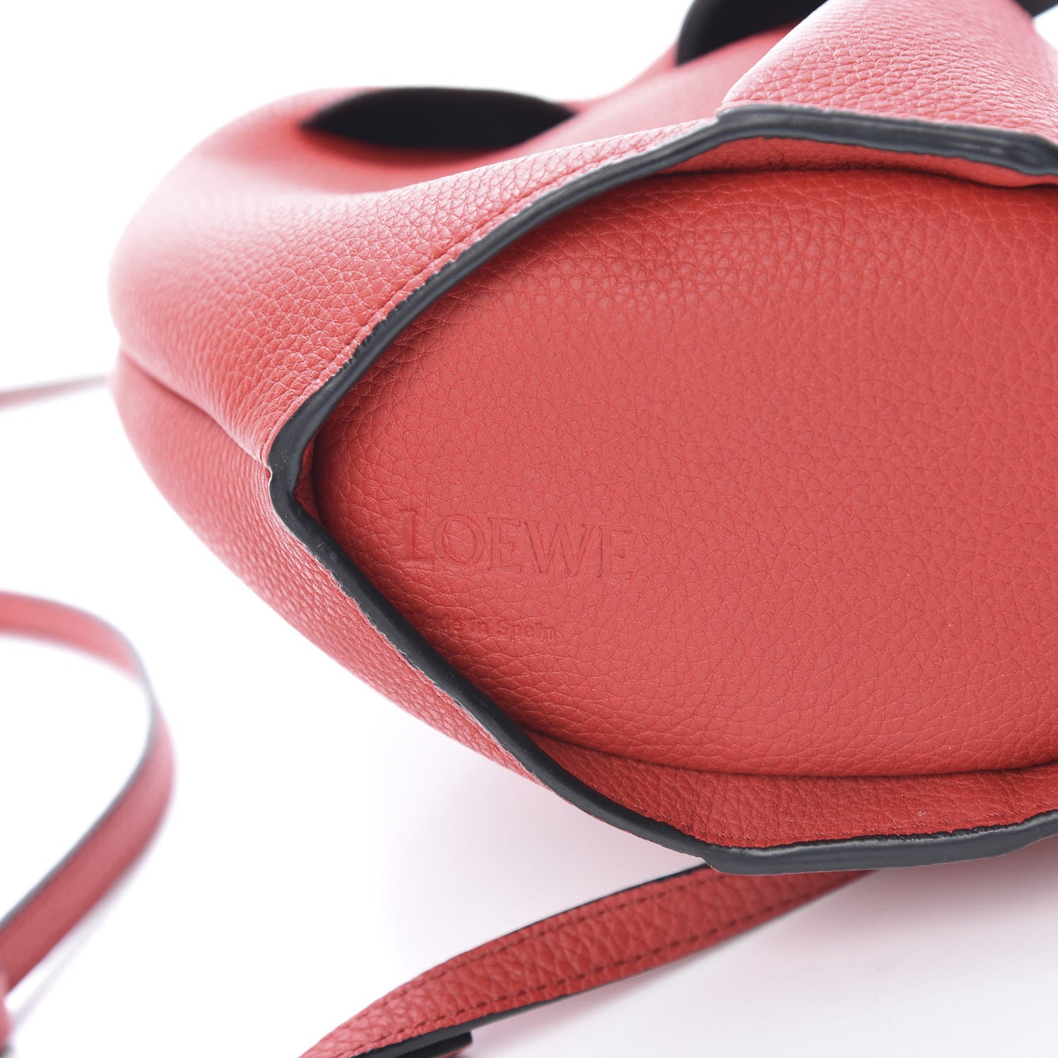 Loewe Calfskin Shearling Mini Bunny Crossbody Bag Red 6 of 12
