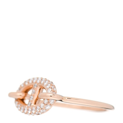 Hermes 18K Rose Gold Diamond Farandole Ring 54 6.75 3 of 5