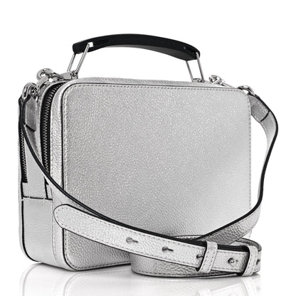Marc Jacobs Calfskin Mini The Textured Box Bag Platinum 3 of 13