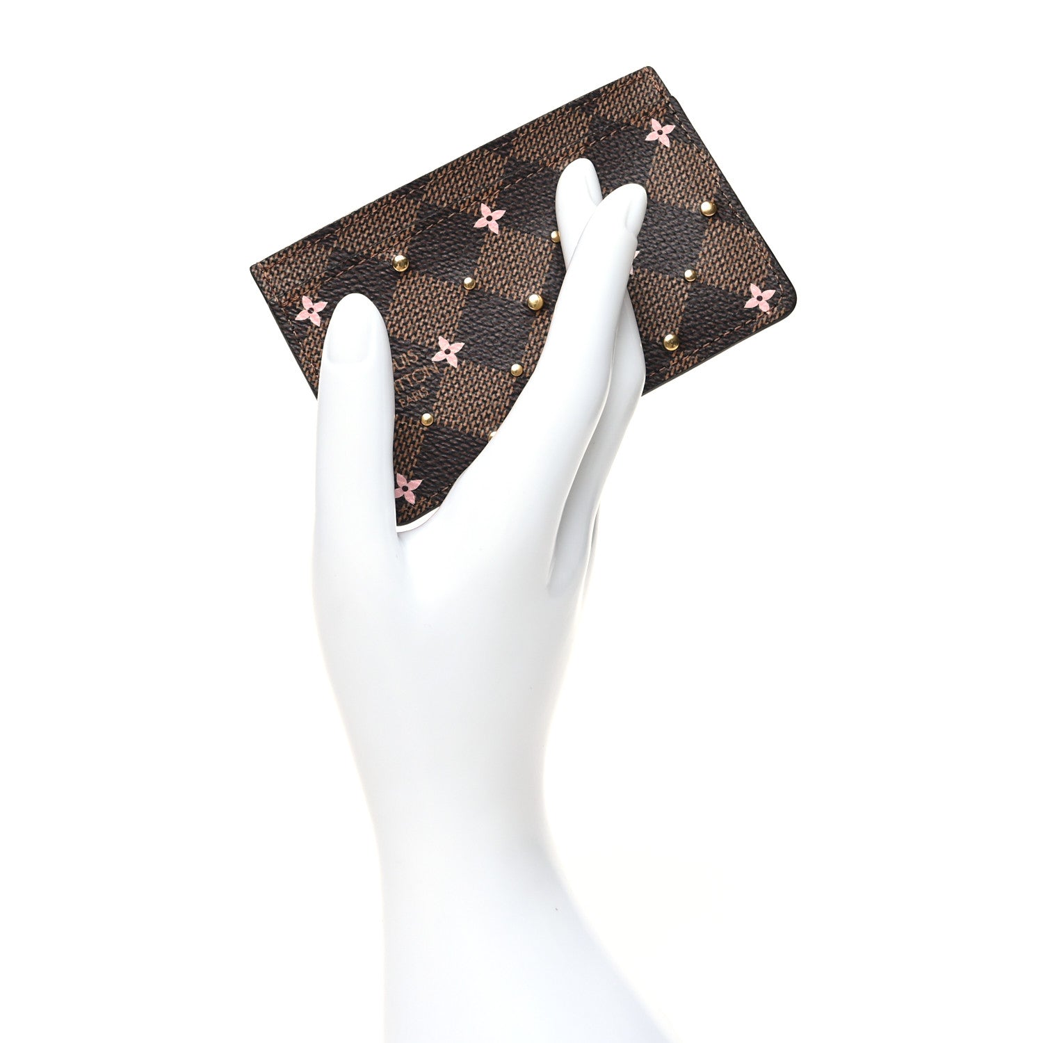 Louis Vuitton Damier Ebene Studded Card Holder 2 of 10
