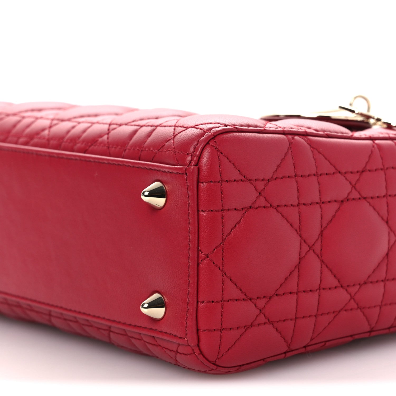 Christian Dior Lambskin Cannage Small My ABCDior Lady Dior Red 10 of 11
