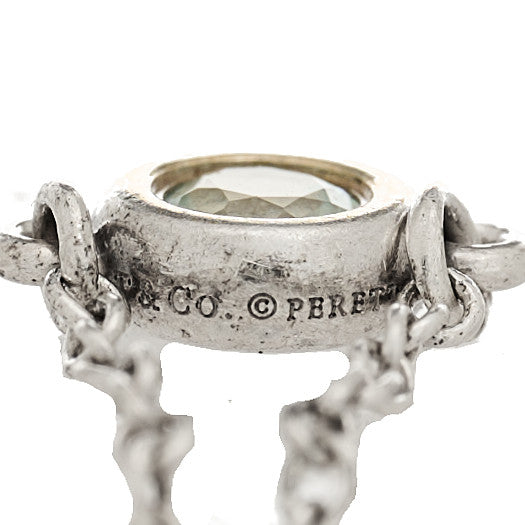 Sterling Silver Aquamarine Elsa Peretti Color By The Yard Ring 54 6.75
