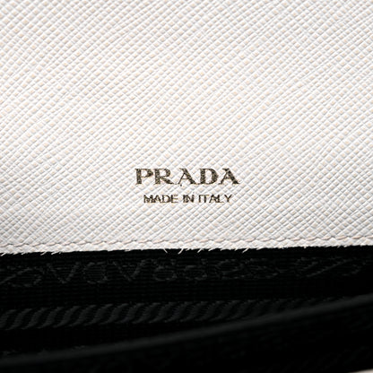 Prada Saffiano Heart Lock Crossbody Bag White 5 of 7