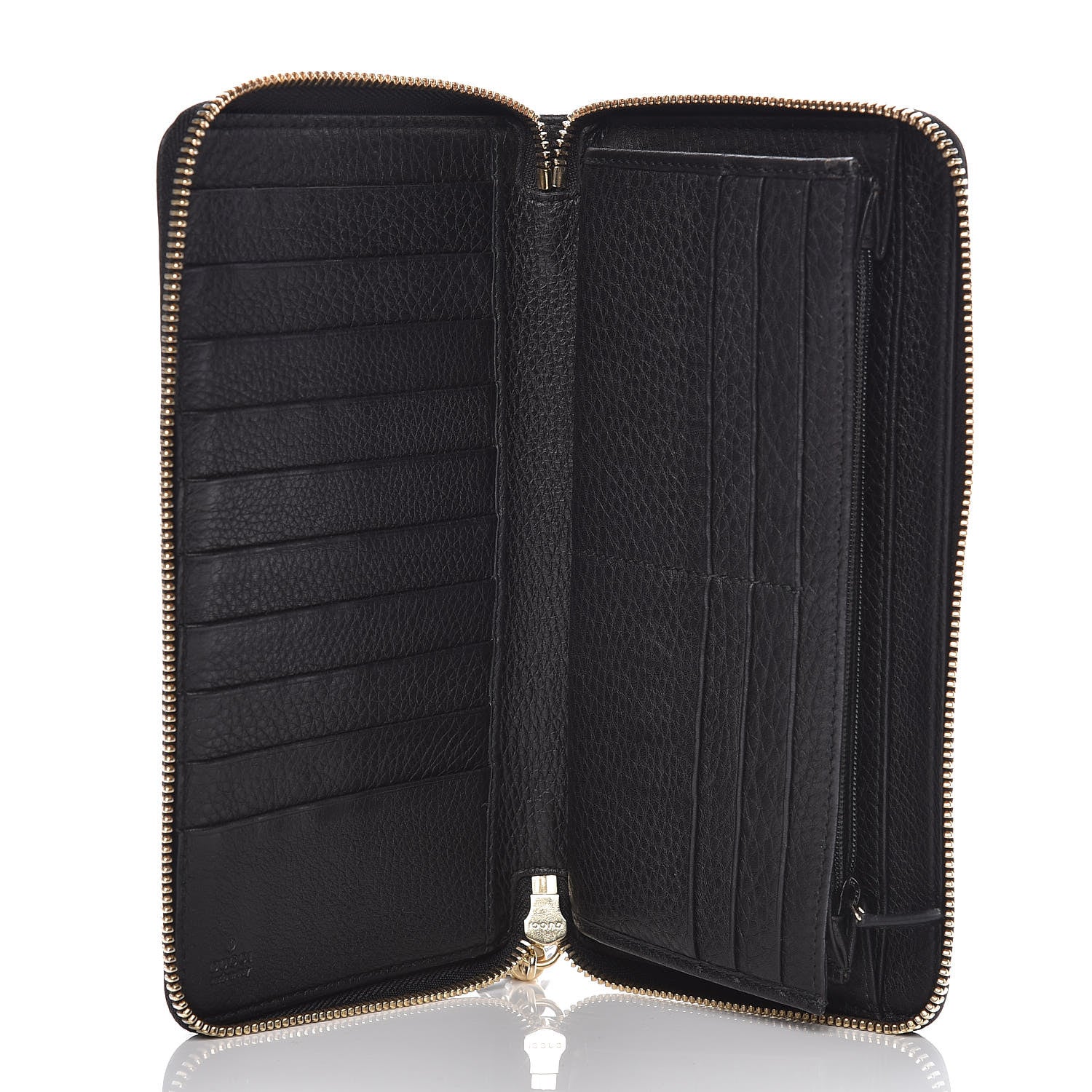 Gucci Calfskin Soho Zip Around Wallet Black 5 of 11