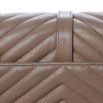 Saint Laurent Sheepskin Matelasse Chevron Monogram Medium College Bag Fard 10 of 12