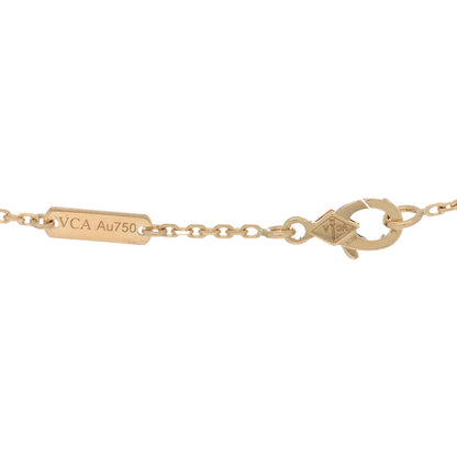 Van Cleef & Arpels 18K Yellow Gold Carnelian Vintage Alhambra Pendant Necklace 4 of 5