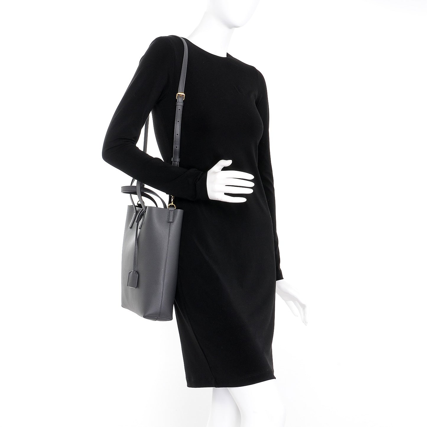 Calfskin Toy Shopping Tote Dark Anthracite