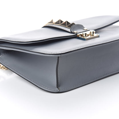 Valentino Garavani Vitello Medium Glam Lock Rockstud Flap Light Stone 8 of 9