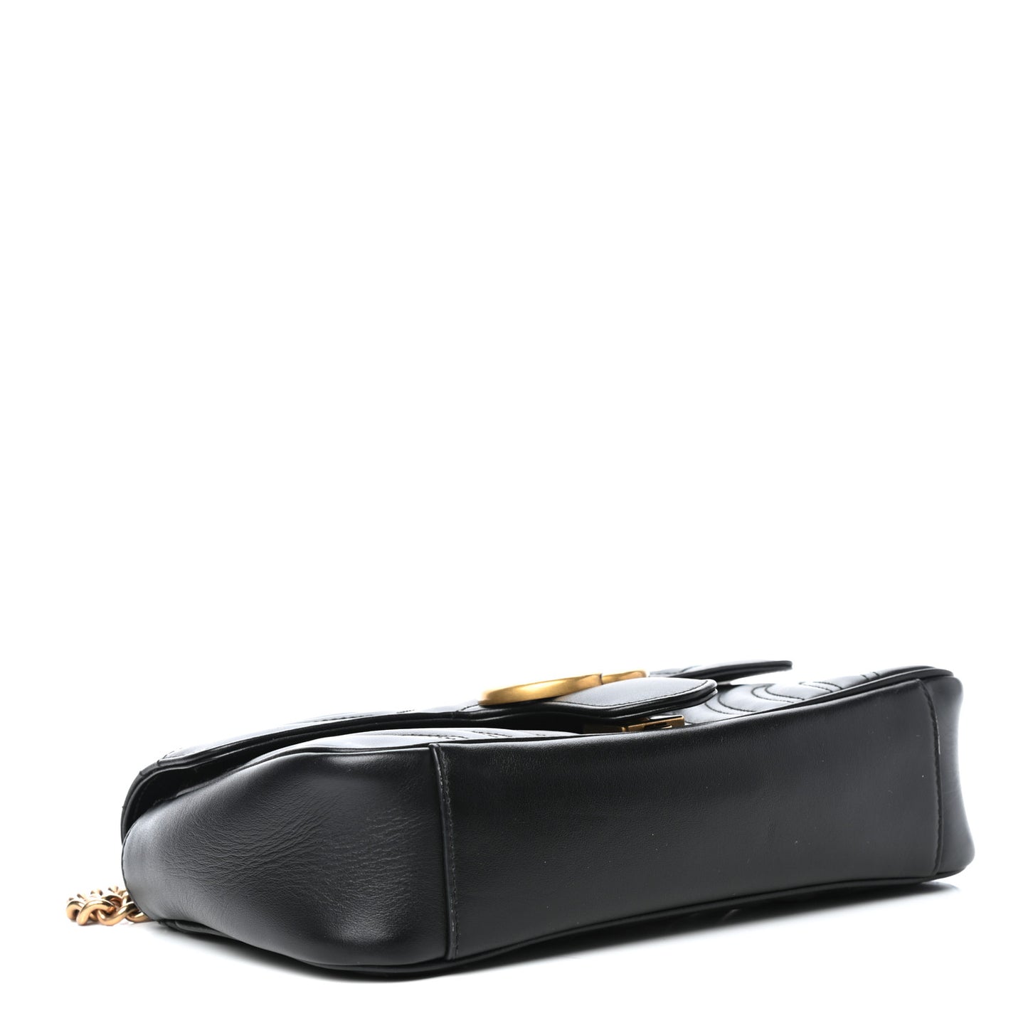 Calfskin Matelasse Small GG Marmont Shoulder Bag Black
