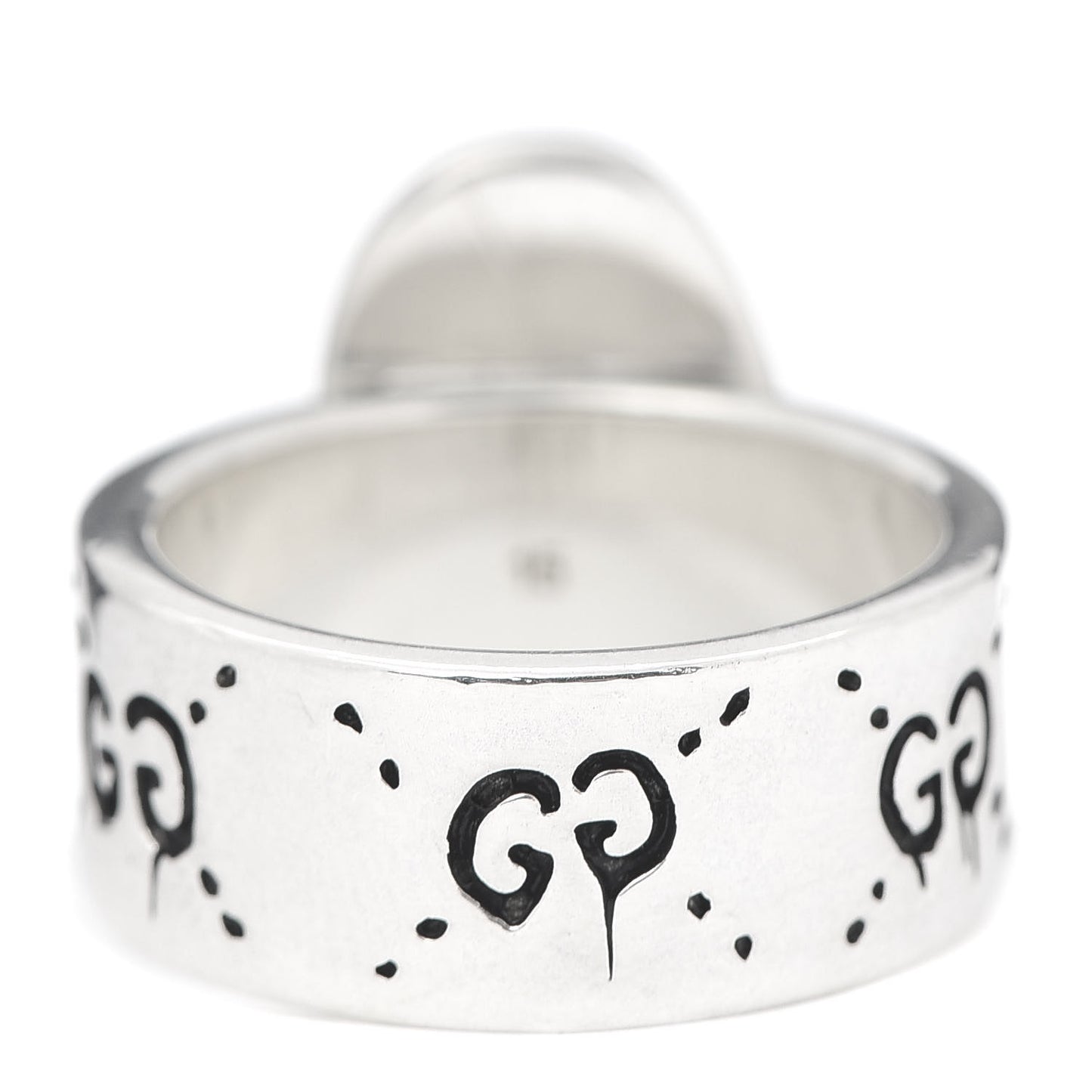 Sterling Silver Grey Diamond GucciGhost Ghost Ring 55 7.25