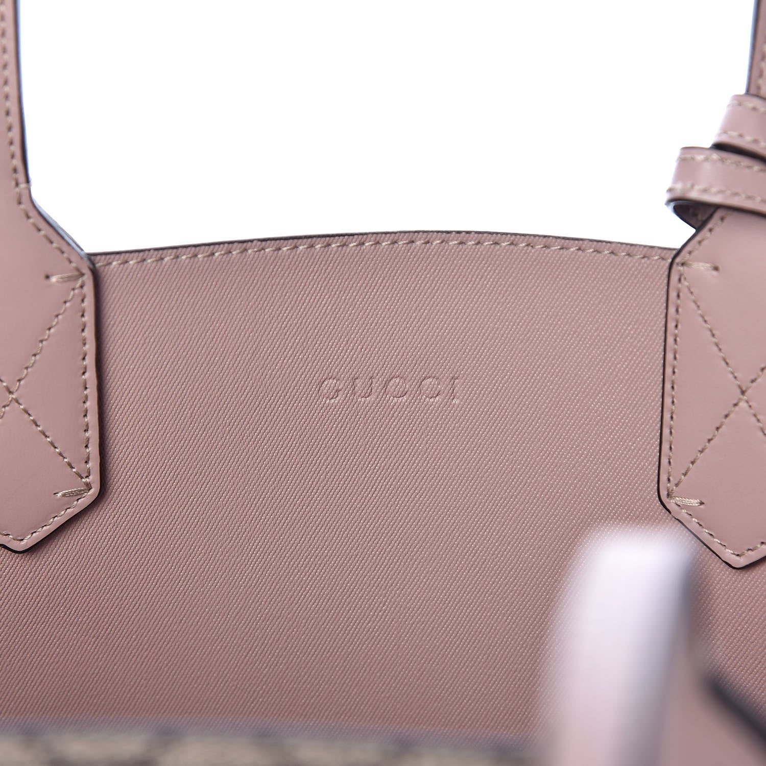 Gucci Textured Calfskin Monogram Small Reversible GG Tote Dark Cipria 11 of 15