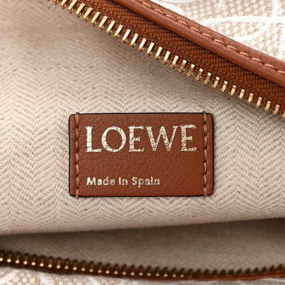 Loewe Jacquard Anagram Calfskin Small Cubi Bag Ecru Tan 6 of 10