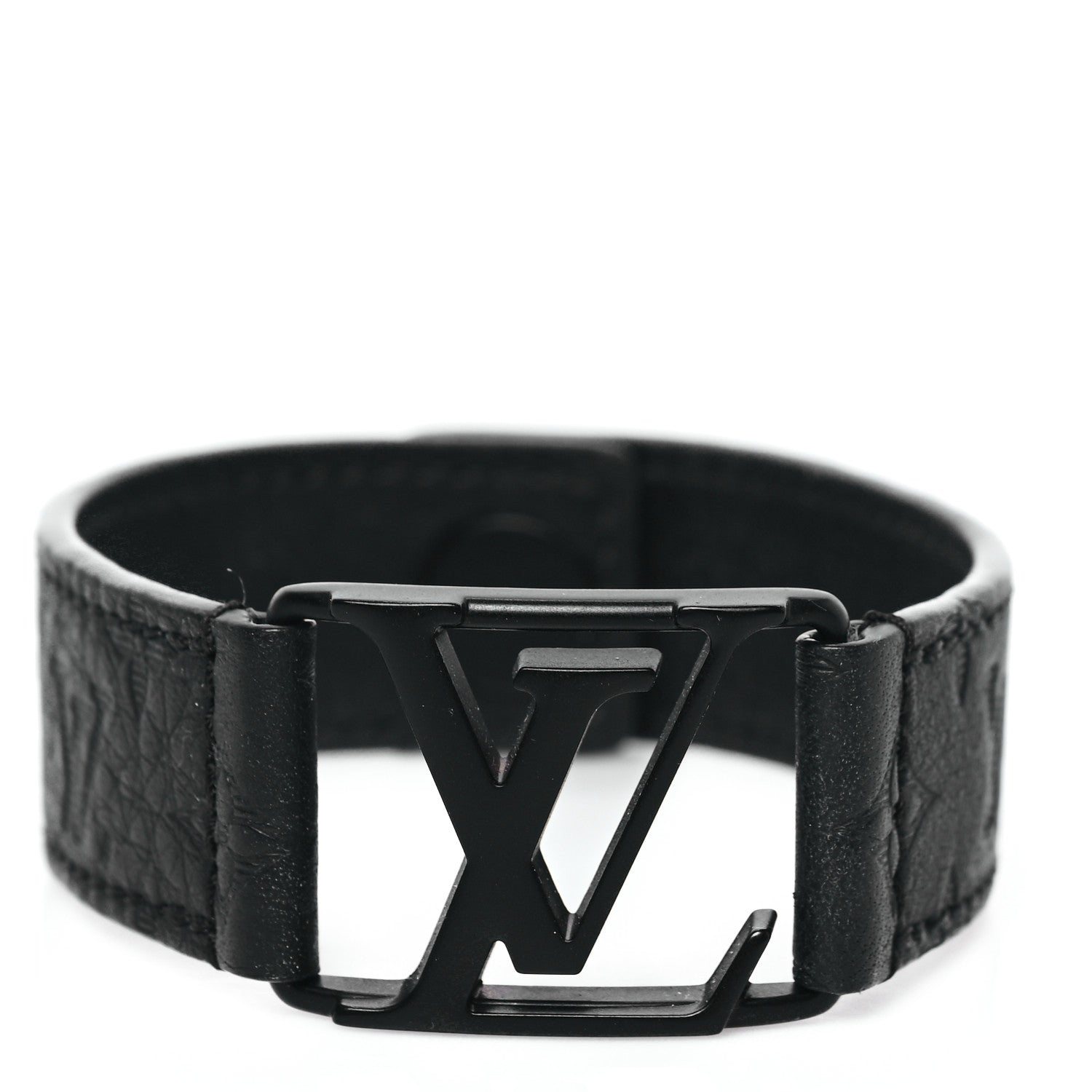 Louis Vuitton Calfskin Monogram Shadow Hockenheim Bracelet 1 of 5