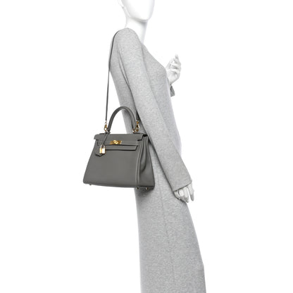 Hermes Togo Kelly Retourne 28 Etain 2 of 11