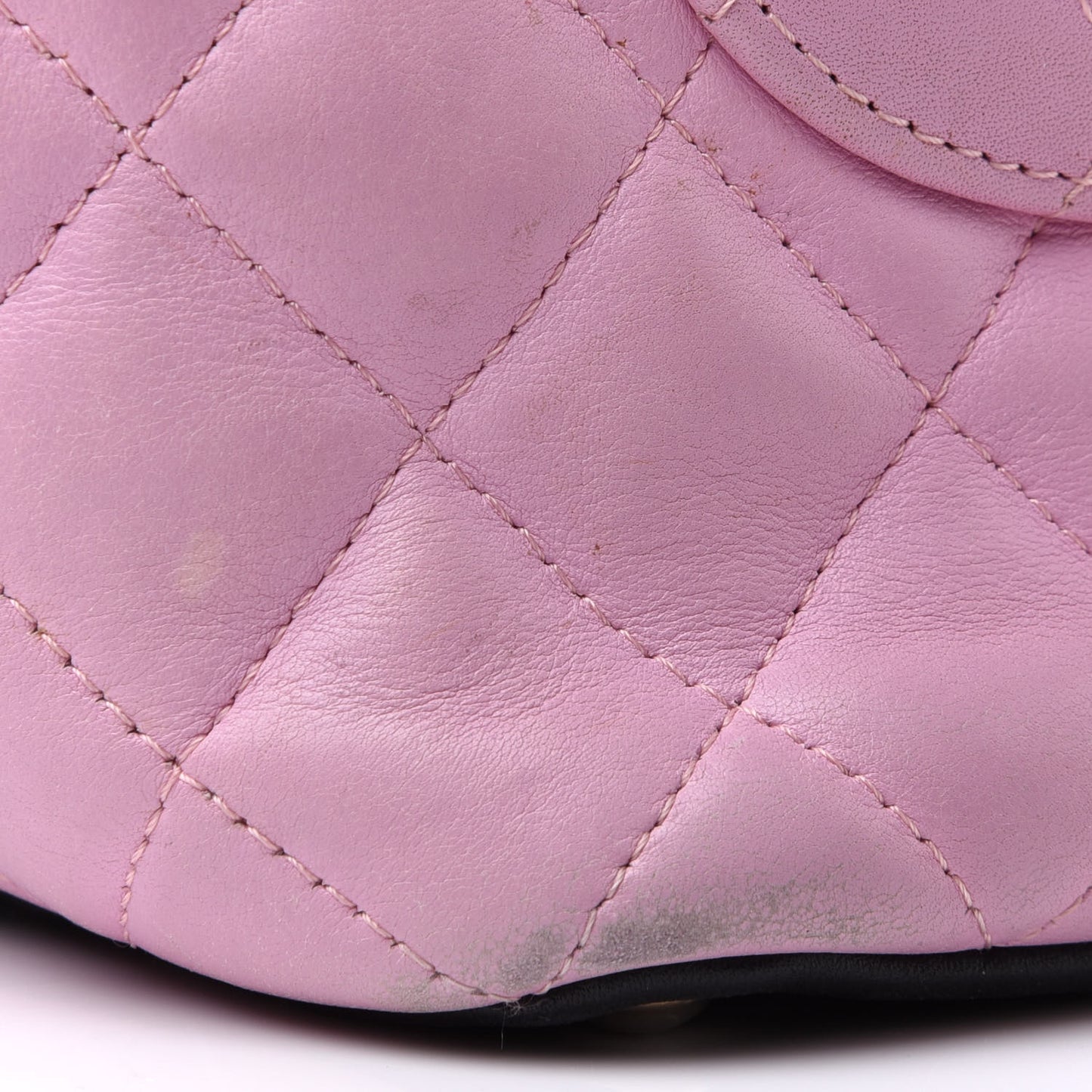 Calfskin Quilted Medium Cambon Tote Pink Black