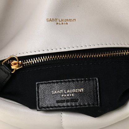Saint Laurent Lambskin Quilted Small Loulou Puffer Monogram Chain Satchel Crema Soft 6 of 8