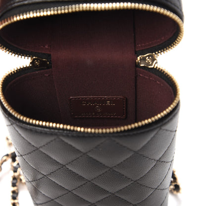Chanel Caviar Quilted Phone Holder With Chain Black 8 of 12