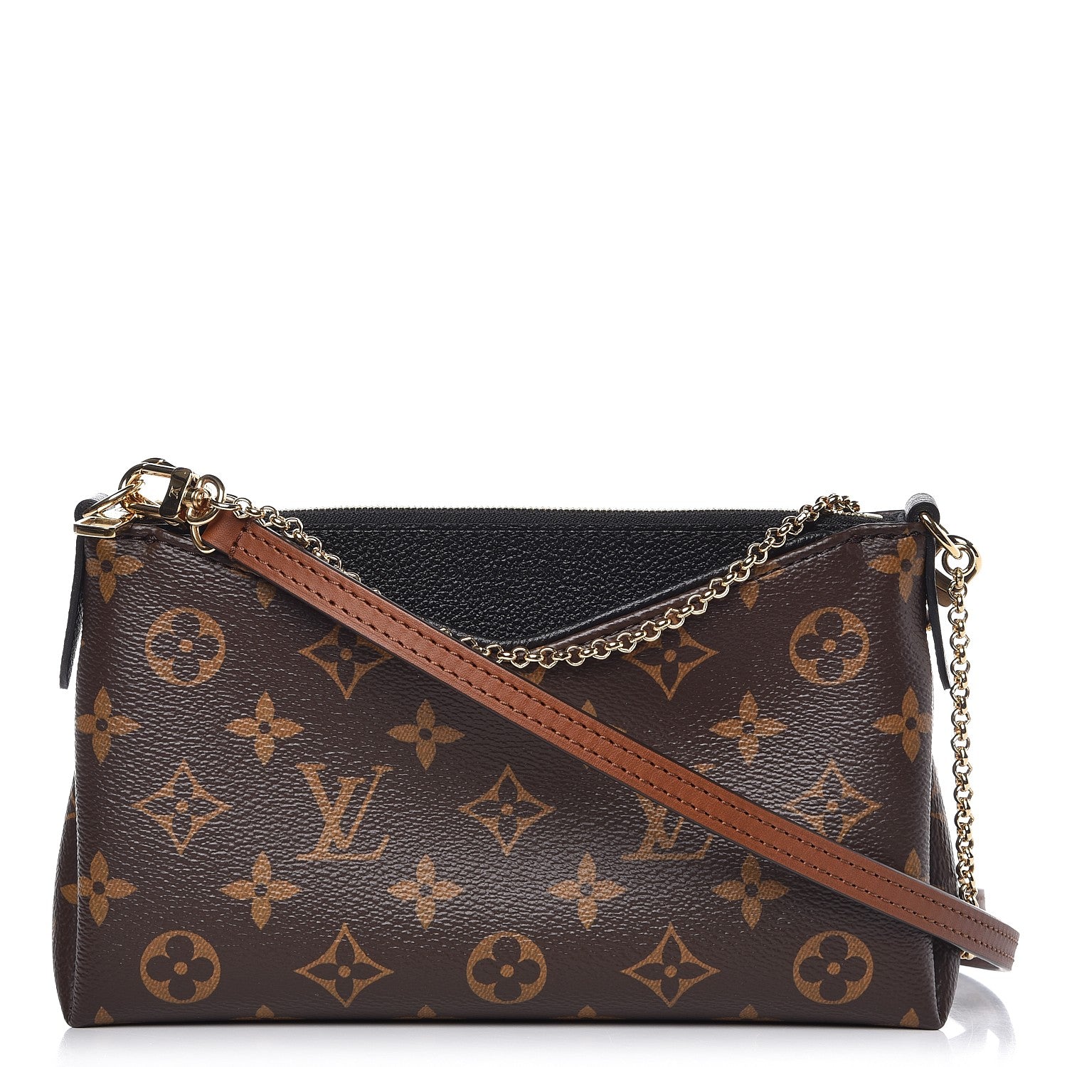 Louis Vuitton Monogram Pallas Clutch Black 1 of 15