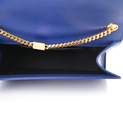 Saint Laurent Grain De Poudre Medium Classic Monogram Kate Satchel Flash Blue 5 of 16