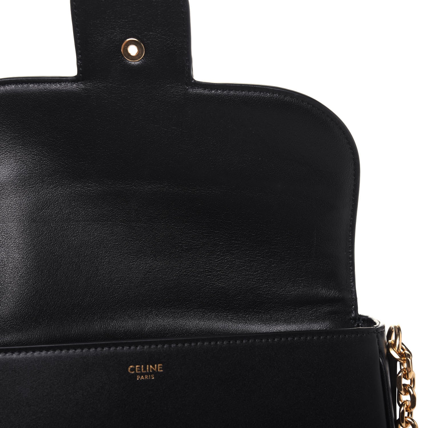 Celine Shiny Calfskin Medium Chain Maillon Triomphe Black 9 of 13