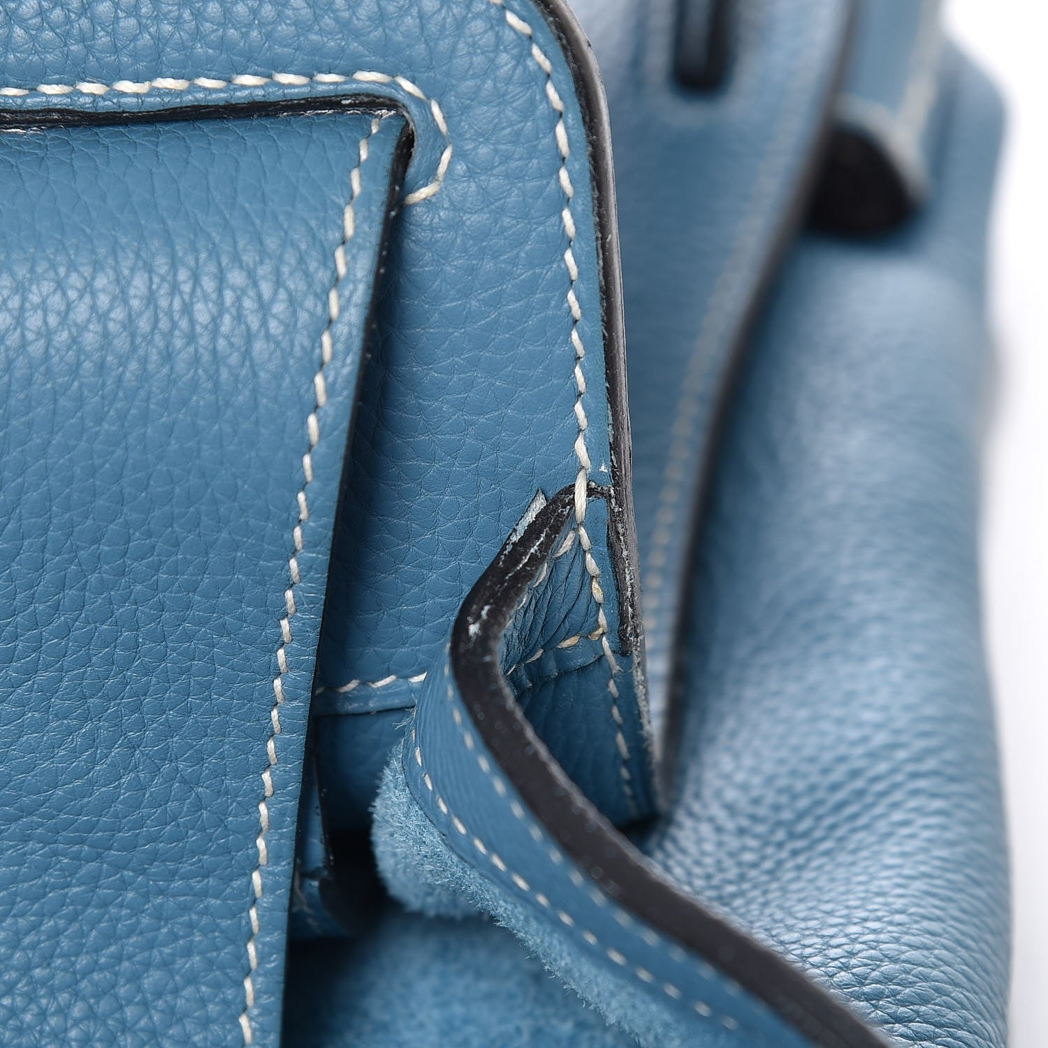 Hermes Taurillon Clemence Sherpa Backpack Blue Jean 8 of 10
