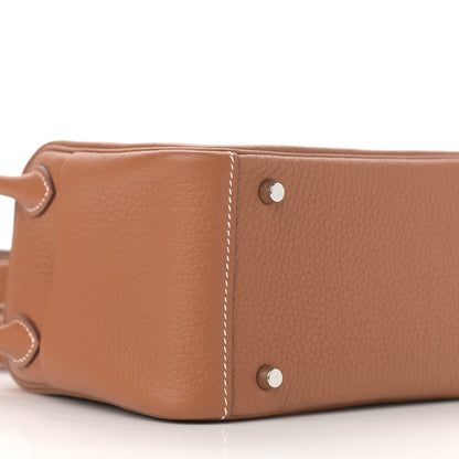 Hermes Taurillon Clemence Mini Lindy 20 Gold 9 of 11