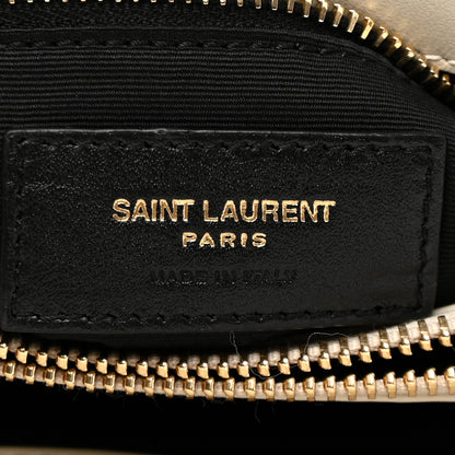 Saint Laurent Calfskin Y Quilted Monogram Medium Loulou Chain Satchel Crema Soft 7 of 13