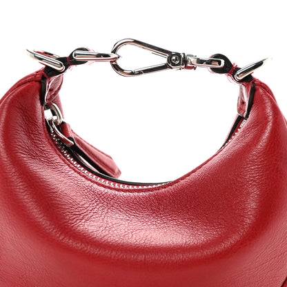 Fendi Vitello Grace Matte Nano Fendigraphy Hobo Charm Scarlet 8 of 10