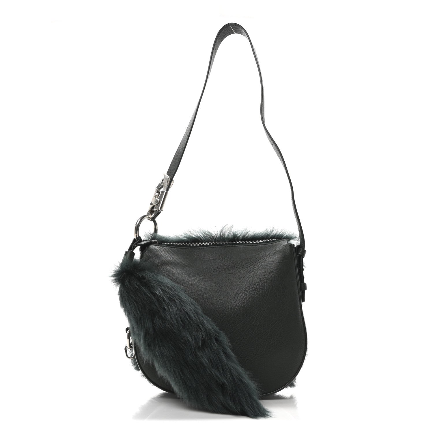 Burberry Shearling Small Knight Crossbody Bag Vine 1 of 9
