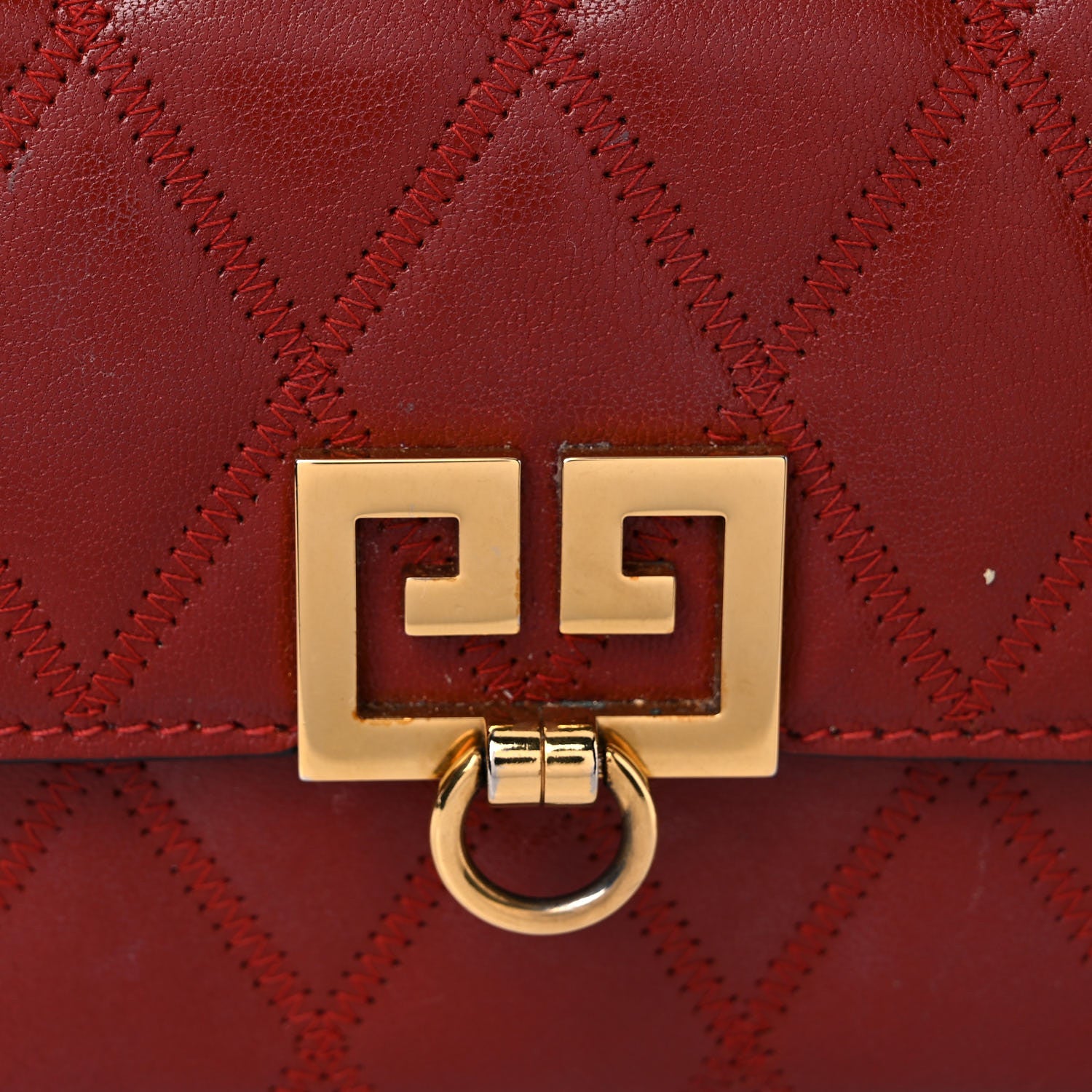 Givenchy Goatskin Quilted GV3 Mini Pocket Convertible Bag Terracotta 12 of 12