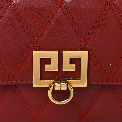 Givenchy Goatskin Quilted GV3 Mini Pocket Convertible Bag Terracotta 12 of 12